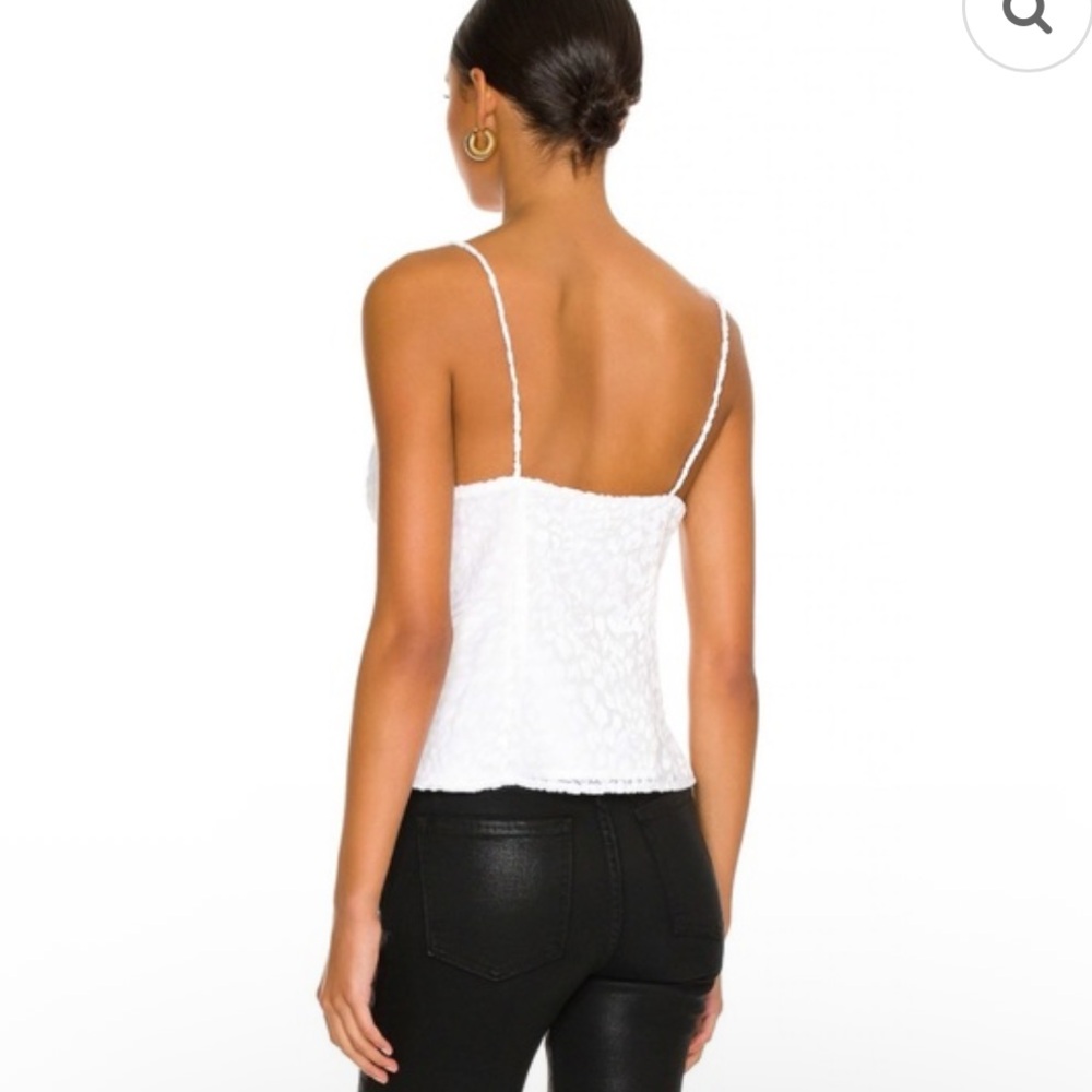 REVOLVE White Lace-Up Camisole - Picture 3 of 8